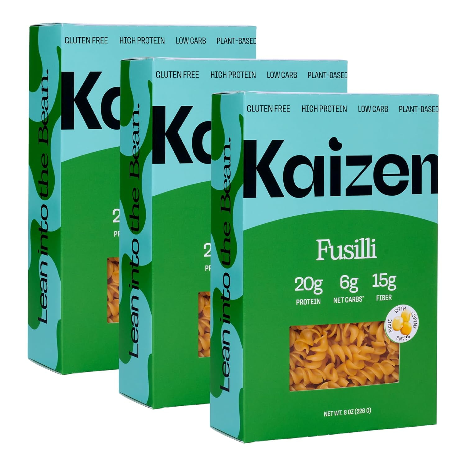 Kaizen Low Carb Pasta Fusilli GlutenFree, High Protein, Keto