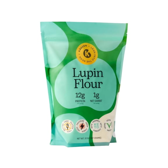 Kaizen Lupin Flour 2lbs  High Protein, Low Carb, Keto Friendly, Gluten-Free, Non GMO, Vegan, Low Calorie, High Fiber