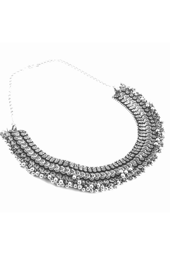 Indian oxidized brass jewelry for women | Ethnic Boho necklace set for everyday wear | Fashion jewelry for navratri | Gift for wife