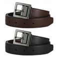 thumbnail image 1 of Kajeer Boys Kids Reversible Belts - Brown and Black Leather Belt for School Uniform Casual Jeans, 1 of 6