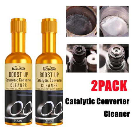 Kajiali Catalytic Converter Cleaner Engine Booster Cleaner,Auto Parts Engine Boost Up Cleaner 2PCS