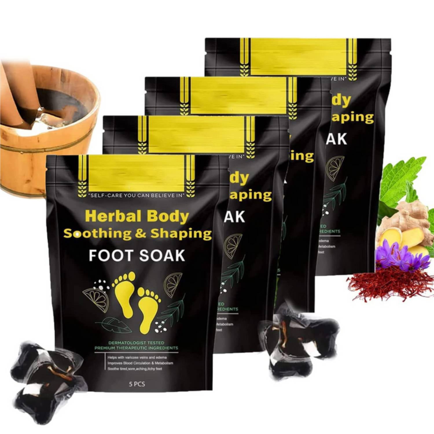 Kajiali Herbal Detox&shaping Cleansing Foot Soak Beads, Body Detox Foot