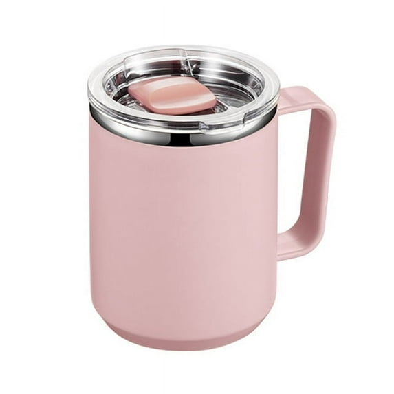 Kajiali Mug ins Style Simple Office Water Cup With Cover And Handle Stainless Steel Afternoon Tea Coffee Cup