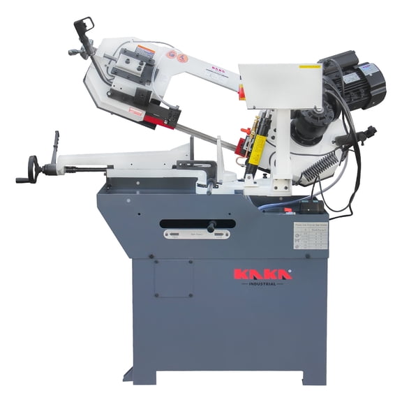 KAKA INDUSTRIAL Metal Band Saw,10-Inch x 7.9-Inch Band Saw 45°/60°/90° Miter Cutting,1.5HP Motor 115V/230V, Worm Gear Drive & Dual Coolant System for Steel, Aluminum, Pipe Fabrication BS-108G