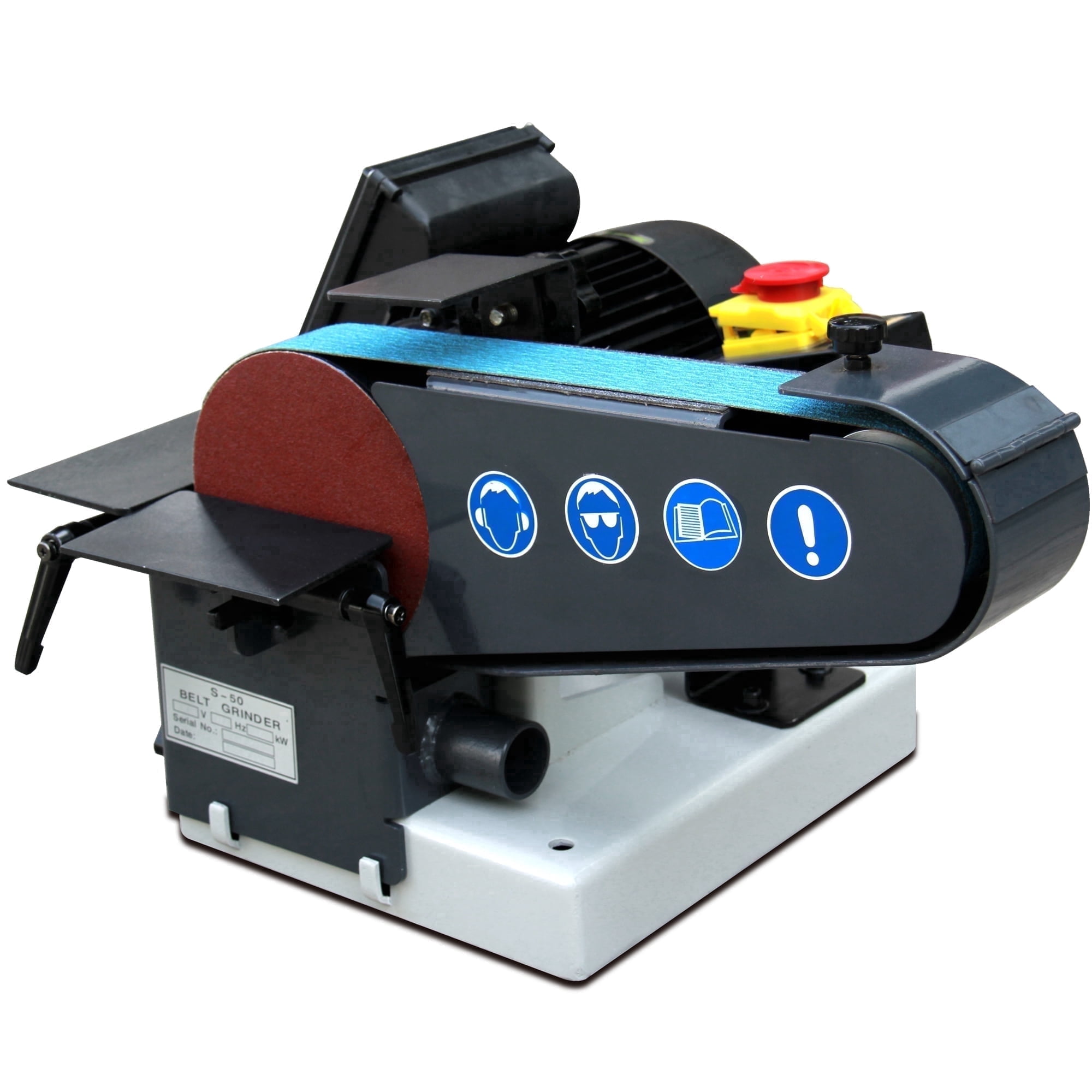 KAKA INDUSTRIAL Belt Grinder BG‑2 and Disc Sander 750 W 110 V, 2 inch× ...