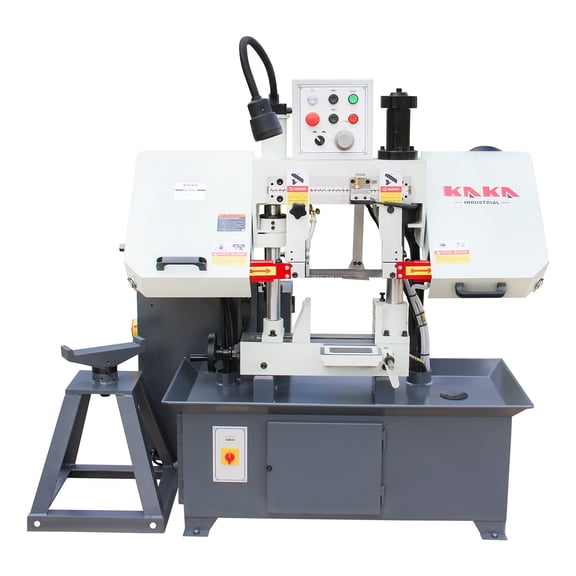Metal Bandsaw 7.8 Inch Capacity Double Column Horizontal Band Saw Hydraulic Control Semi-Automatic for Metal Fabrication Shops, Maintenance Facilities, and Industrial Workshops TGK-08