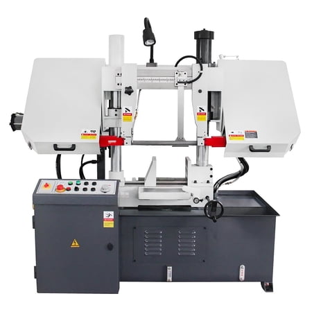 KAKA Industrial Metal Cutting Bandsaw 13.8 Inch Capacity Double Column Horizontal Band Saw Hydraulic Control Semi-Automatic for Metal Fabrication Shops,Industrial Workshops TGK-14