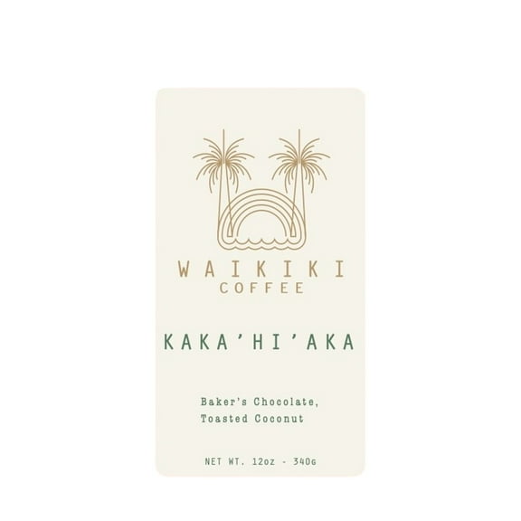 Kaka'hi'aka Dark Blend - Roasted by Waikiki Coffee - Freshly Ground Coffee - 12 Ounce Bag