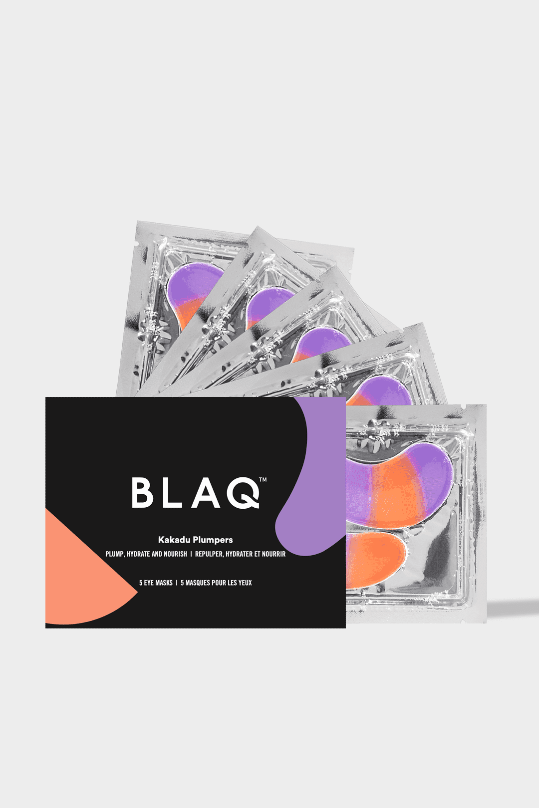 Vitamin C Eye Masks for Dark Circles & Puffiness - Kakadu Plum Brightening Hydrogel Eye Patches (5 Pairs) - BLAQ
