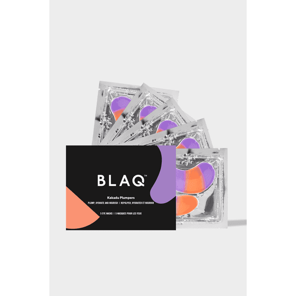 Vitamin C Eye Masks for Dark Circles & Puffiness - Kakadu Plum Brightening Hydrogel Eye Patches (5 Pairs) - BLAQ