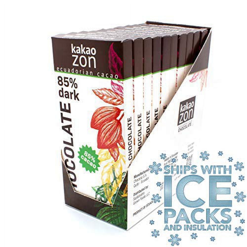 KakaoZon Dark Chocolate Bars 85 Dark Chocolate with Coconut Sugar