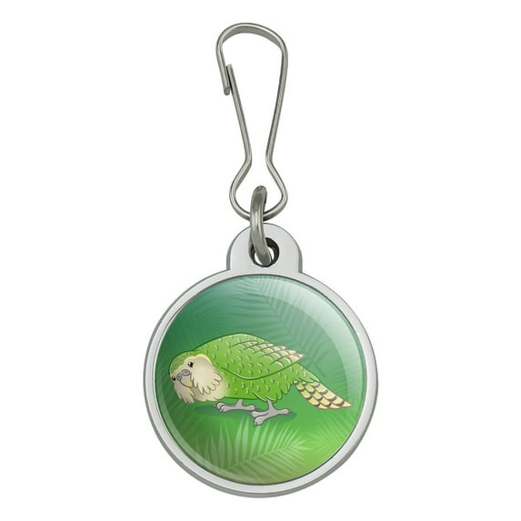Kakapo the Flightless Owl Parrot Jacket Handbag Purse Luggage Backpack Zipper Pull Charm