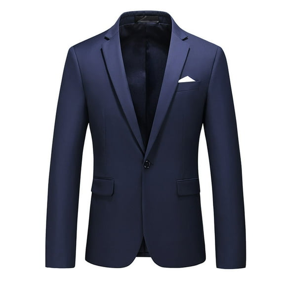 Kakii Blazer for Men, Casual Fit Jacket with One Button