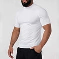 thumbnail image 1 of Kakii Compression Shirt Men Mock Turtleneck Short Sleeve Athletic Workout T Shirts Quick Dry Sports Undershirt Base Layer Tee Tops, 1 of 5