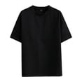 thumbnail image 1 of Kakii Cotton Linen T Shirt for Men Short Sleeve Crewneck Summer Tops Loose Fit Unisex Basic Tees, 1 of 5