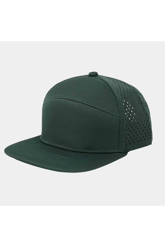 Men Flat Brim Adjustable Performance Hat Snapback Laser Perforated Baseball Cap