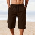 thumbnail image 1 of Kakii Men's Athletic Running Shorts Summer Baggy Workout Capri Pants Plus Size Below Knee Casual 3/4 Shorts with Pockets, 1 of 6
