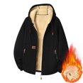 thumbnail image 1 of Kakii Men's Casual Full Zip Up Sherpa Lined Hoodie Sweatshirt Jacket Coat, 1 of 8