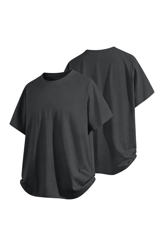 Men's Casual Oversized Tshirts Workout Short Sleeve T-Shirt Dry Fit Lightweight Crewneck Tee Tops