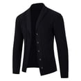 thumbnail image 1 of Kakii Men's Casual Wool Blend Cardigan Sweaters Long Sleeve Shawl Collar Buttons Down Cable Knit Sweater, 1 of 6