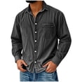 thumbnail image 1 of Kakii Men's Classic Long-Sleeved Denim Shirt Button Down Washed Denim Shirt Lapel Denim Shirt Casual Slim Fit, 1 of 4