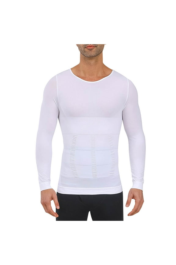 Men's Compression Shirt Undershirt Slimming Tank Top Workout Vest Abs Abdomen Slim Body Shaper
