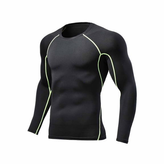 Kakii Men's Compression Shirts Thermal Long Sleeve Athletic Workout Tops Gym Undershirts Sports Baselayers Running T Shirt for Men