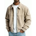 thumbnail image 1 of Kakii Men's Corduroy Shacket Long Sleeve Snap Button Mens Corduroy Shirts Casual Work Jackets, 1 of 2