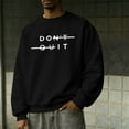 thumbnail image 1 of Kakii Men's Crewneck Sweatshirt Letter Graphic Long Sleeve Drop Shoulder Spring Casual Pullover Top, 1 of 6