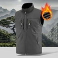 thumbnail image 1 of Kakii Men's Lightweight Softshell Vest Outerwear Windproof Fleece Lined Zip Up Sleeveless Jacket for Golf Running Hiking, 1 of 9