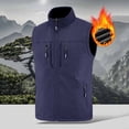 thumbnail image 1 of Kakii Men's Lightweight Softshell Vest Outerwear Windproof Fleece Lined Zip Up Sleeveless Jacket for Golf Running Hiking, 1 of 6