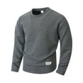 thumbnail image 1 of Kakii Men's Pullover Sweater Fisherman Cable Knit Crewneck Sweater Winter Casual Knitted Sweaters with Ribbing Edge, 1 of 7