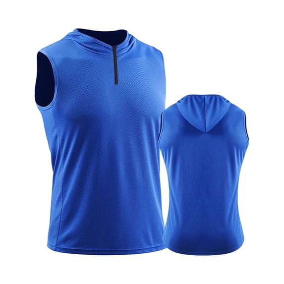 Kakii Men's Running Tank Tops Sleeveless Workout Athletic Shirts with Hoods