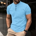 thumbnail image 1 of Kakii Men's Short Sleeve Henley Shirt - Premium Fitted for Men - Comfortable Casual Daily Wear, 1 of 6