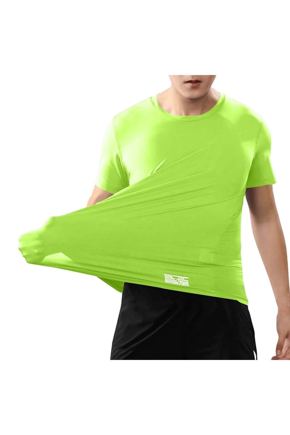 Men's Short Sleeve UPF 50+ T-Shirt Quick Dry Rash Guard Athletic Running Swim Top Tee Performance Water Shirts