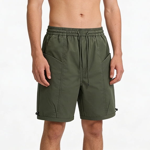 Kakii Men's Stretch Shorts Casual Classic Fit Drawstring Summer Beach Shorts with Pockets