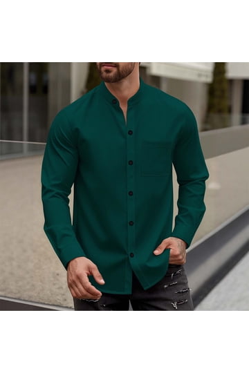 No Collar Dress Shirts for Men and Boys