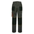 thumbnail image 1 of Kakii Men's Work Pants with Multiple Pockets, Durable Cotton Canvas Cargo Trousers for Utility & Outdoor, Relaxed Fit, 1 of 8
