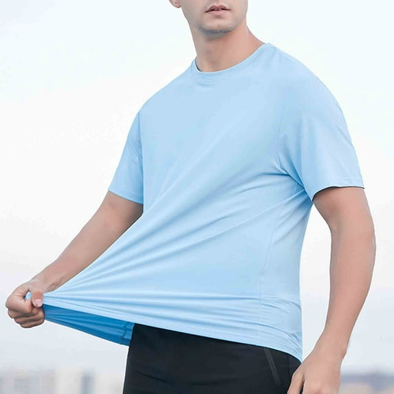 Kakii Men's Workout Running Shirts, Dry Fit Moisture Wicking T-Shirt, Gym Athletic Short Sleeve Tee Shirts