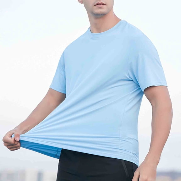 Kakii Men's Workout Running Shirts, Dry Fit Moisture Wicking T-Shirt, Gym Athletic Short Sleeve Tee Shirts