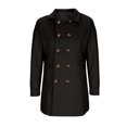 thumbnail image 1 of Kakii Men's ouble Breasted Wool Blend Coat, Mid-Length Utility Trench with Notch Lapel & Flap Pockets, Classic Fall & Winter Overcoat, 1 of 4