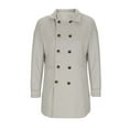 thumbnail image 1 of Kakii Men's ouble Breasted Wool Blend Coat, Mid-Length Utility Trench with Notch Lapel & Flap Pockets, Classic Fall & Winter Overcoat, 1 of 4