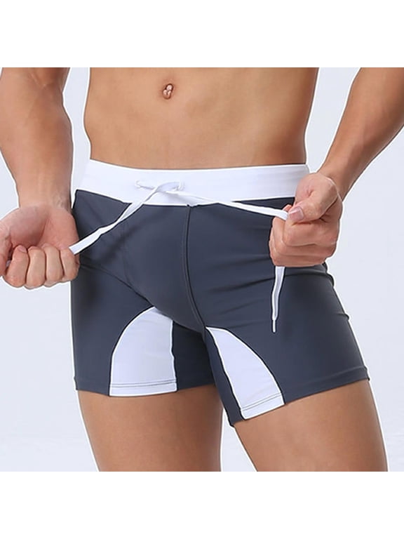 Mens Basic Classic Swim Briefs Padded Bikini Swimwear Triangle Swimsuit Bikini Bottoms Low Rise