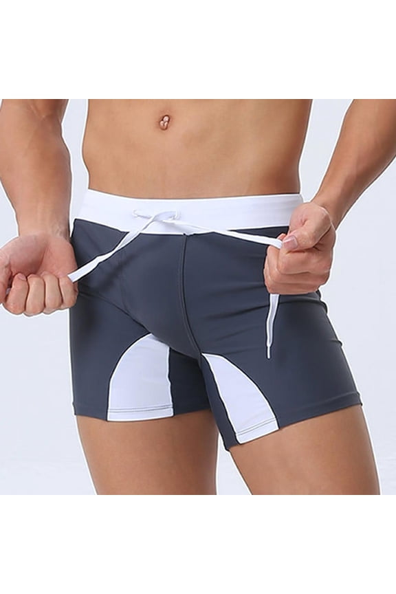 Mens Basic Classic Swim Briefs Padded Bikini Swimwear Triangle Swimsuit Bikini Bottoms Low Rise