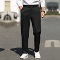 thumbnail image 1 of Kakii Mens Casual Pants Elastic Waist Lightweight Loose Fit Pleated Slacks Summer Beach Yoga Trousers, 1 of 9