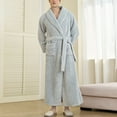 thumbnail image 1 of Kakii Mens Fleece Robe, Soft Plush Robe for Men, Fluffy Bathrobe with Belt & 2 Pockets, 1 of 8