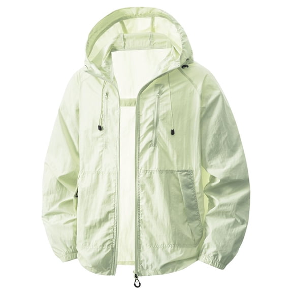 Kakii Mens Full Zip UPF 50+ UV Sun Protection Hoodie Jacket Long Sleeve Lightweight Fishing Hiking Outdoor Cooling Shirts