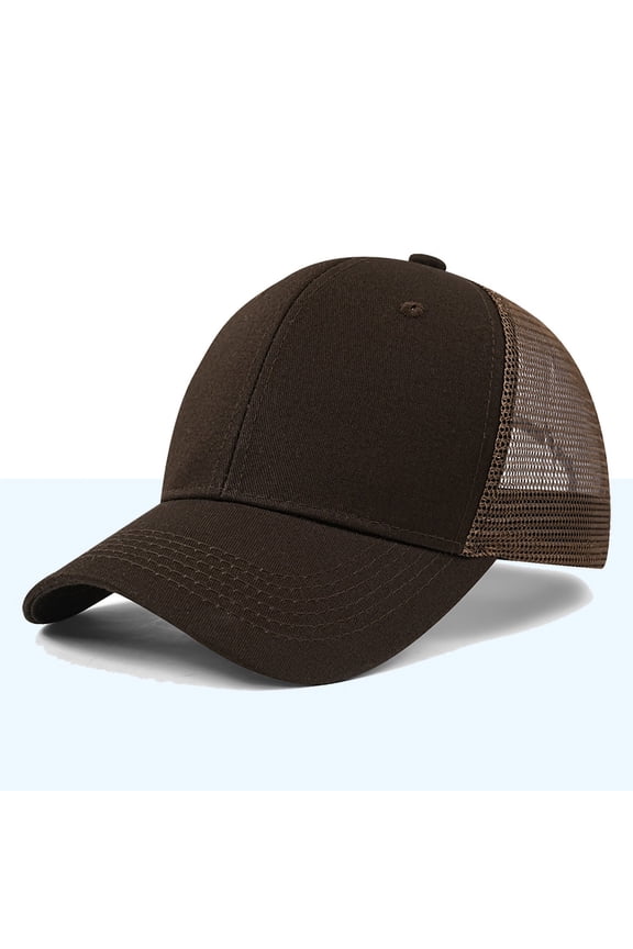 Mens Mesh Snapback Hat Fits One Size | Structured Adjustable Trucker Hats | Sturdy Outdoor Blank Baseball Cap