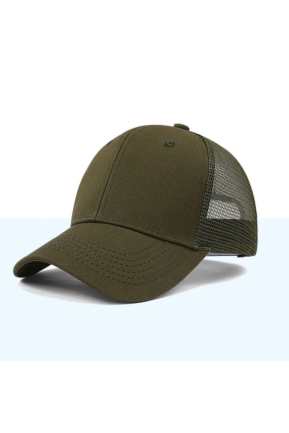 Mens Mesh Snapback Hat Fits One Size | Structured Adjustable Trucker Hats | Sturdy Outdoor Blank Baseball Cap