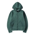 thumbnail image 1 of Kakii Mens Zip Up Hoodies Long Sleeve Fall Oversized Sweatshirts Acid Wash Y2K Jacket with Pockets, 1 of 5